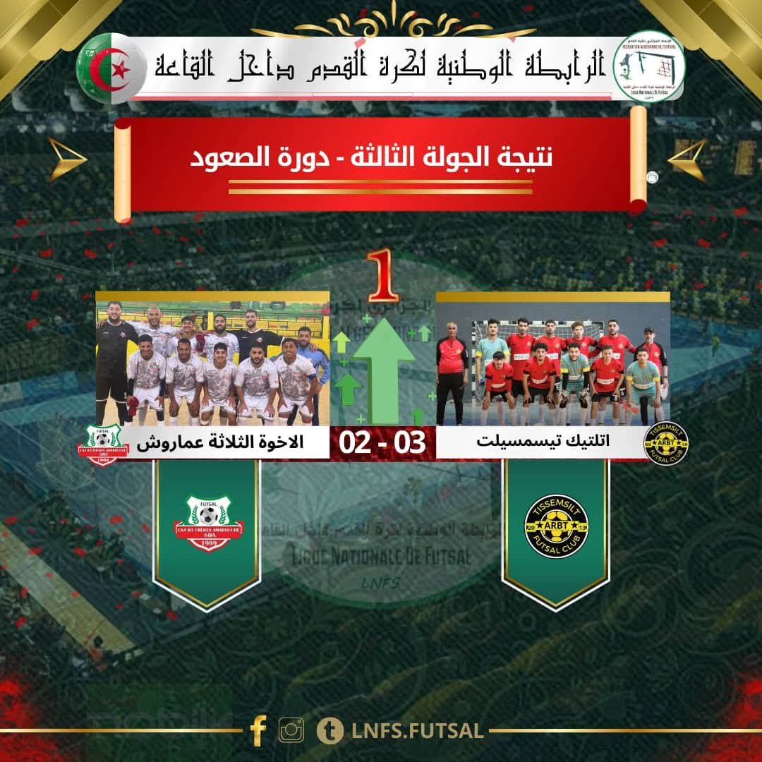 دورة الصعود : نادي اتليتيك تسمسيلت يرسم صعوده الى بطولة القسم الوطني الاول 